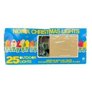 Noma Christmas Lights 25 Assorted Outdoor Lights C-9 1/4 120 Volt